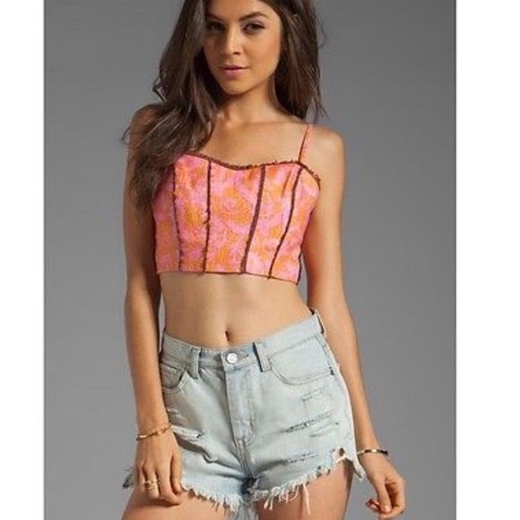 Instant Crush Bustier Bralette Boho Fringe CropTop - Picture 2 of 8